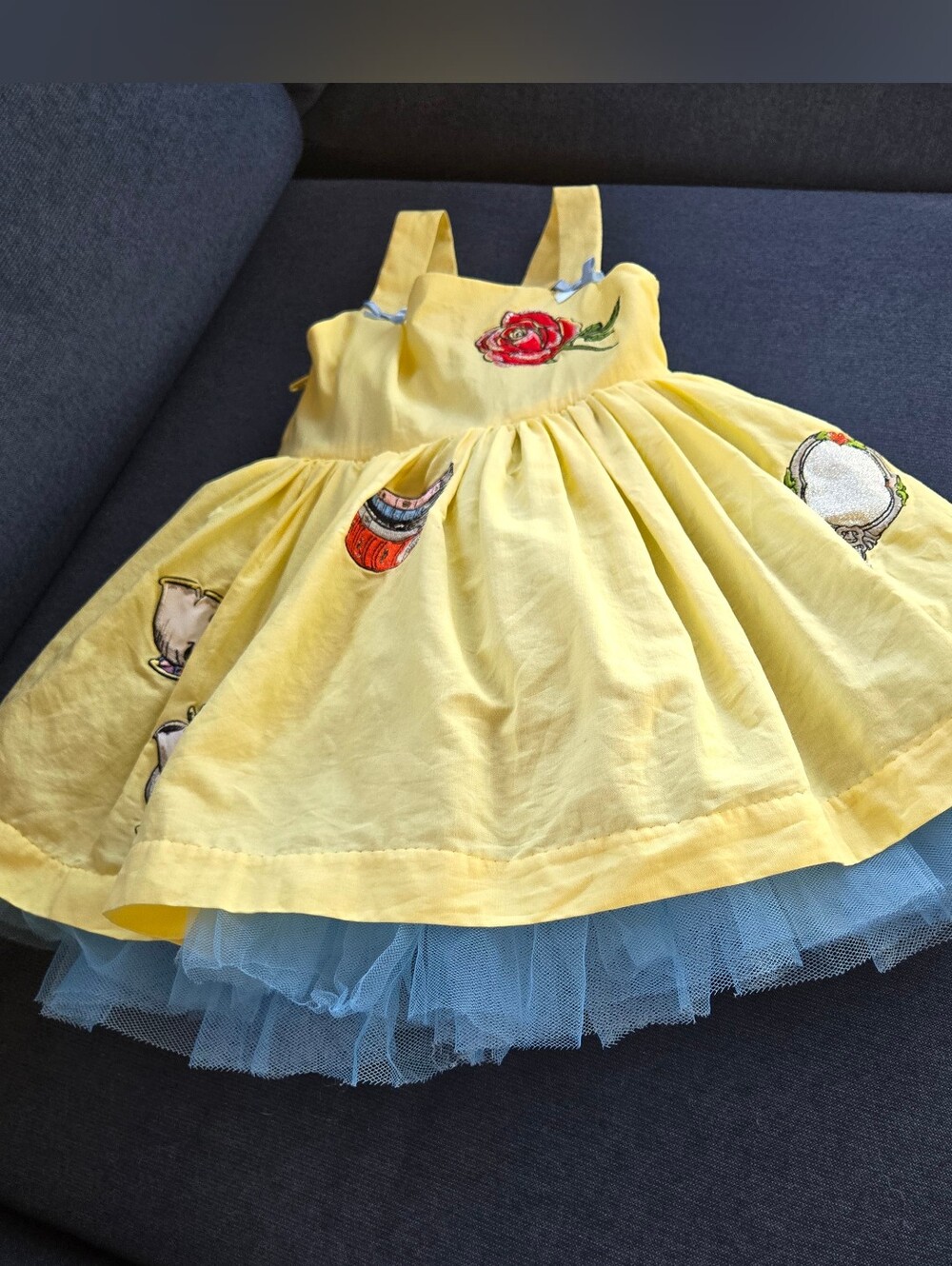 Belle Applique Tutu Dress DISNEY BY TUTU COUTURE 2T Beauty & The Beast Princess - Picture 12 of 13